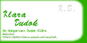 klara dudok business card
