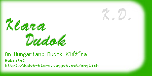 klara dudok business card